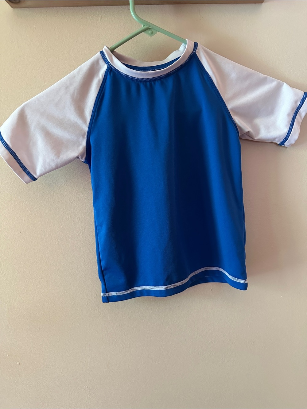 wonder nation Blue and White Kids Rash Guard Swim Shirt